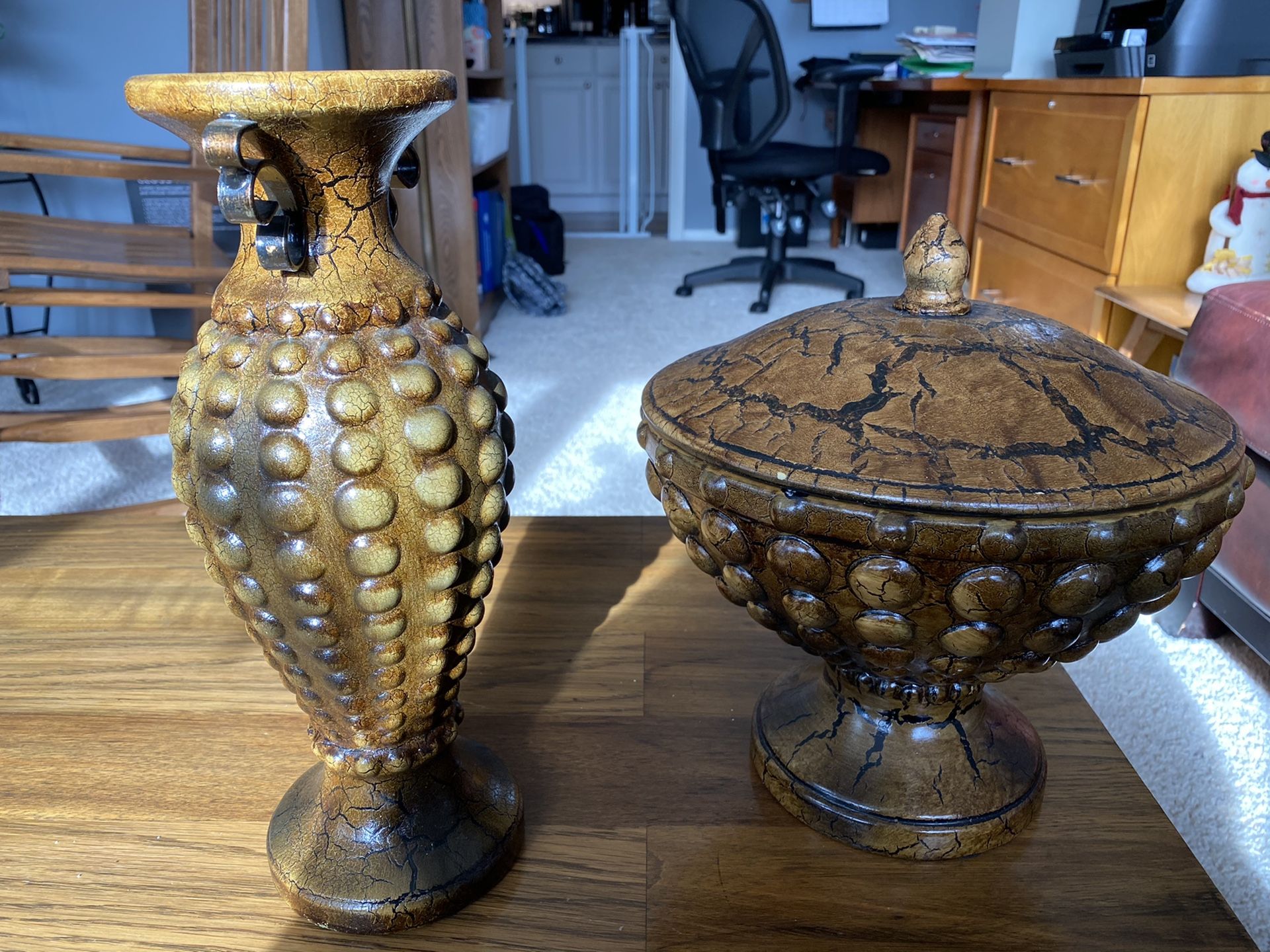 Matching bowl & candle pedestal