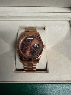 Rose gold luxury watch