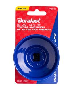 Duralast 70-011 Toyota and Scion Oil Filter Cap Wrench 64mm 14 flute