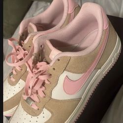 Nike Air Force 1 Pink And Khaki Size 12