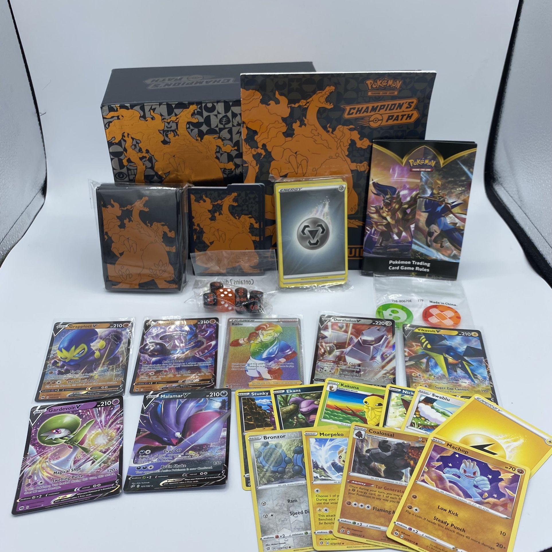 Lot of Rare Pokemon Cards includes Card Sleeves , Dice With Games Rules