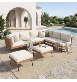 New, 8 Pieces Outdoor Patio Set( Already Assembled