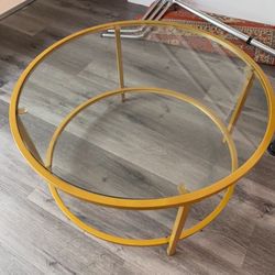 Glass Circle Coffee Table 