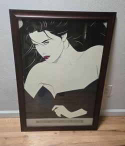 Vintage Patrick Nagel Serigraph Art Print Playboy Portfolio II  41x28" Framed