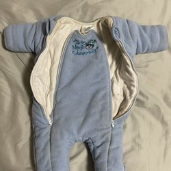 Baby Merlins Magic Sleepsuit Fleece Swaddle Sack Sleep Suit Baby Large 6-9 Month