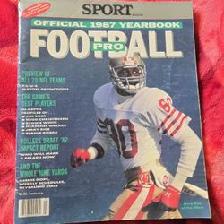 Sport Magazine Official NFL Pro Football 1987 Yearbook Jerry Rice Collectors 