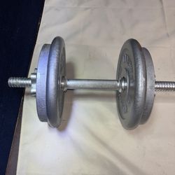 One 30 Lb Adjustable Dumbbell 