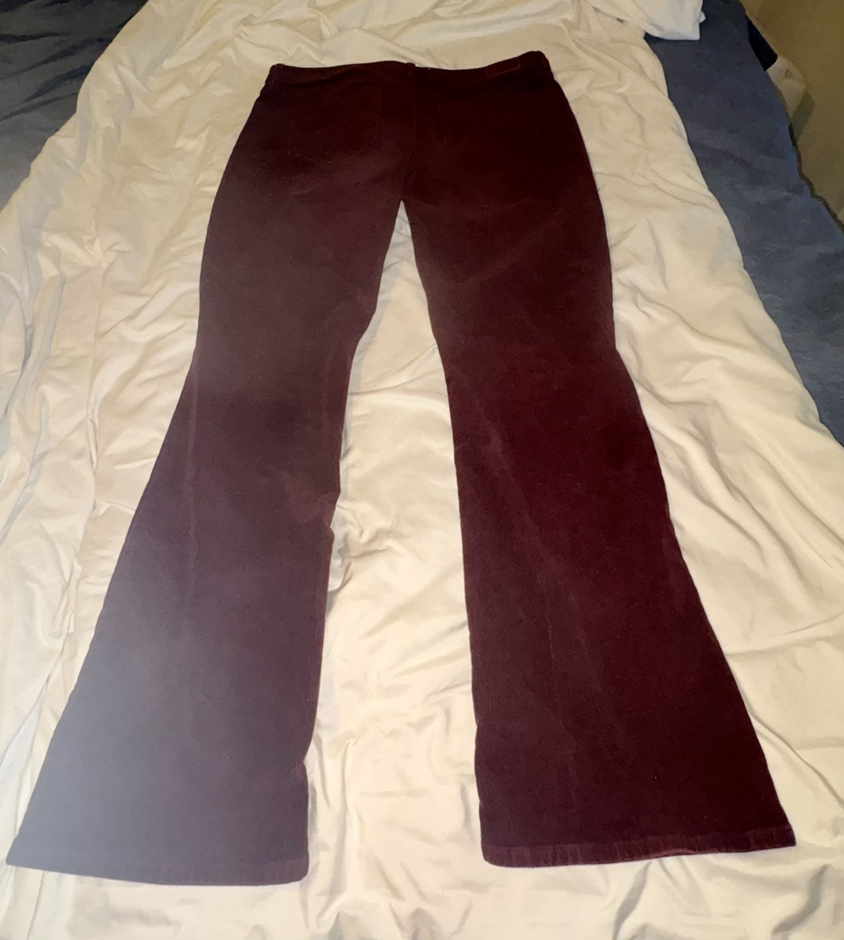 Land’s End Corduroy Bootcut Tall Pants Size 18 Tall Burgundy Wine