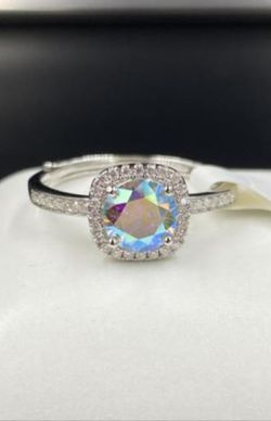 1.00 Carat Diamond Moissanite 925 Silver Ring w/COA LTW 593