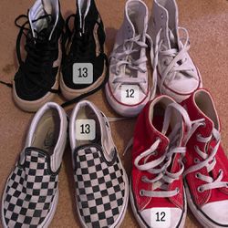 Vans, Converse Shoes.  12C & 13c