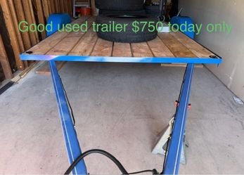 Good used trailer7x15 —- 6x10 is the deck measurements new wood new wiring /new led lights/$750 firm for today