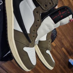 For Sale: Authentic Travis Scott x Air Jordan 1 Retro High OG 'Mocha' - Size 9
