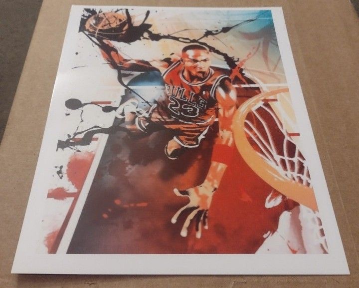 BRAND NEW!šÆ CHICAGO BULLS LEGEND THE G.O.A.Tš8.5x11 ULTRA PREMIUM GLOSSY FOUR REPRINT WALL/LOCKER OLD SCHOOL BASKETBALL POSTERS!š¤©