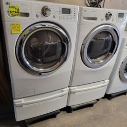 lg Steam Washer and Dryer. excellent conditions. 60-days warranty. delivery today.#1727/1728