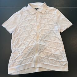 white button-up shirt