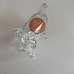 Irish Hand-Blown Glass Pig Figurine with Irish Penny Inside