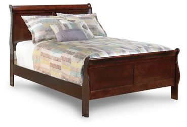Full size dark burgundy bed frame