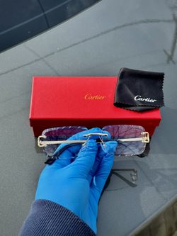 Cartier Rimless Clear Lens(Gold C Décor)”🌊|BNEW✅|Full Set included‼️