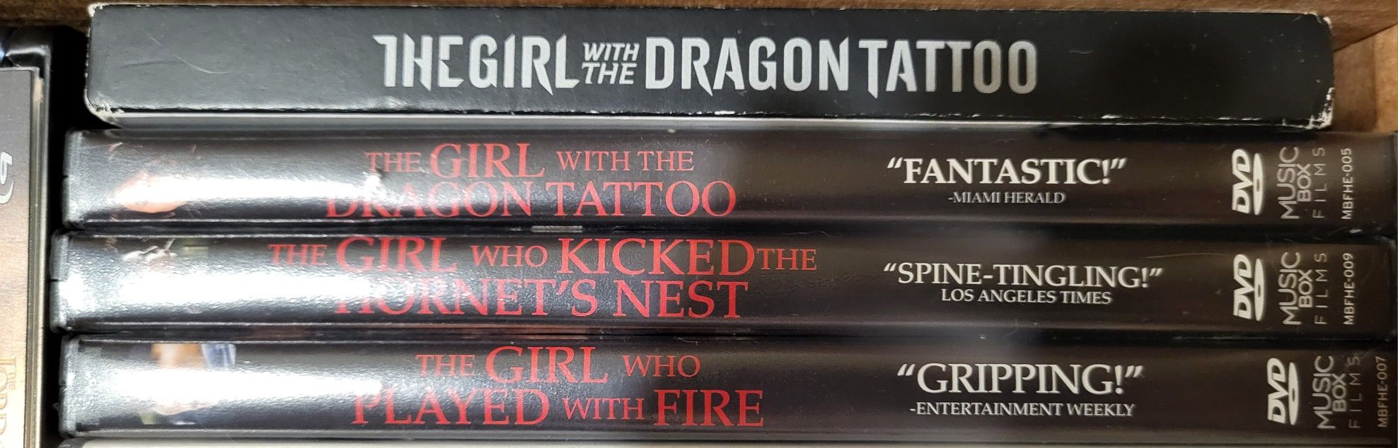 The Girl With The Dragon Tattoo Sweden DVD Trilogy & TGWTDT US Version