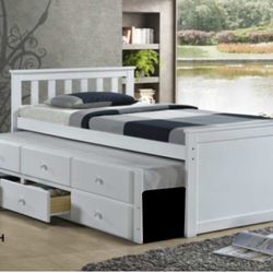 $299 twin captains bed not including mattress