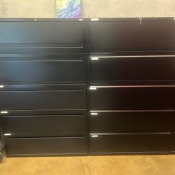 HON 5 Drawer Lateral File Cabinets 
