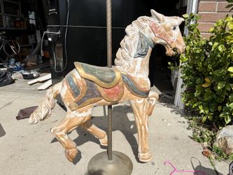 Antique Hand Carved Carrousel Horse