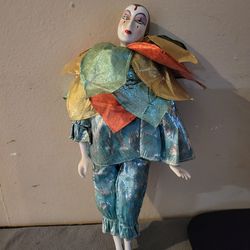 Porcelain Harlequin Doll