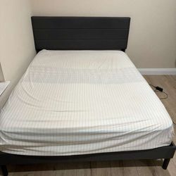 Queen Bed Frame and Mattress