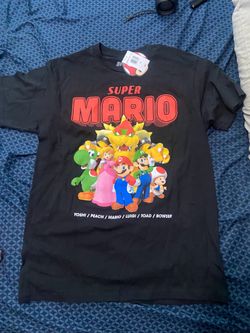 Super Mario black t shirt graphic BRANDW NEW
