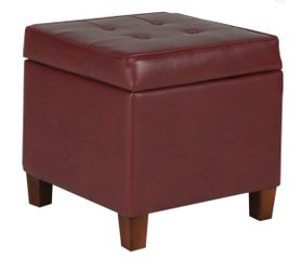 Red Storage Ottoman