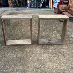 2 Wall Shelves (Wood ) 14"x14"