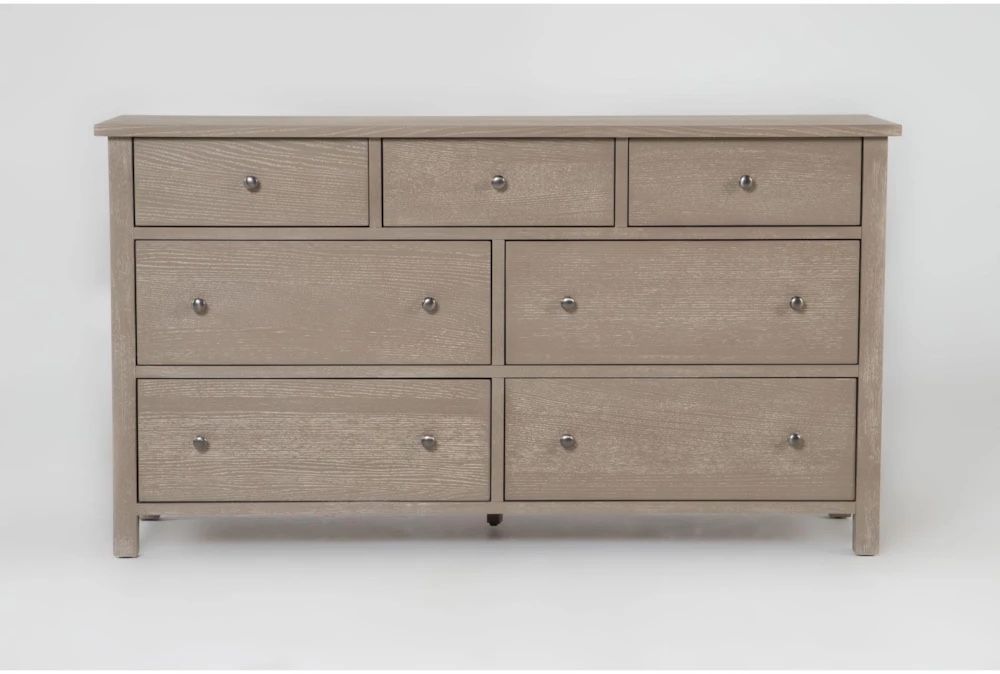 Living Spaces Felipe Grey Driftwood 7-Drawer Dresser - New In Box