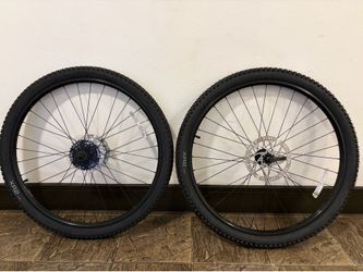 29er Mountain Bike Wheelset – Bontrager XR2 2.20" Tires, Shimano 10-Speed Cassette & Rotors Included