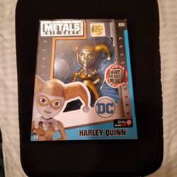 '2016 Jada Toys- 4" METALS Die-Cast- Gold Harley Quinn #M396-Limited Edition GameStop Exclusive! Factory Sealed New In Box!