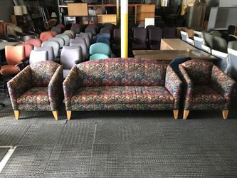 2 club chairs and a couch