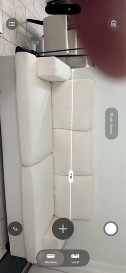 7’ White Modern Sofa $200 OBO