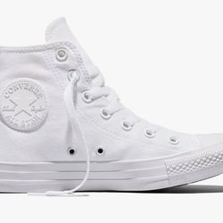 Men’s CONVERSE Chuck Taylor All Star White Canvas High Top Sneakers Sz 14 New