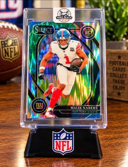 Malik Nabors 2024 Panini Select Black and Green Shock Rookie NFL NY GIANTS