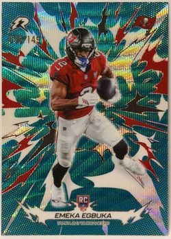 Emeka Egbuka • 2025 Topps Resurgence • Teal Surge Refractor • #/149