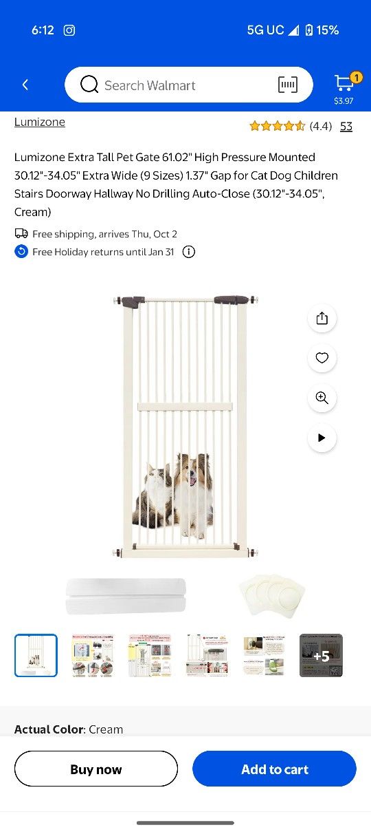 Lumizone Extra Tall Pet Gate 