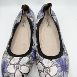 Miu Miu Floral Print Ballet Flats Size 39