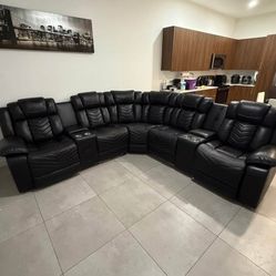 Recliner Sectional Sofa ⭐️ Sofa Seccional Reclinable (FINANCING AVAILABLE/$0 DOWN PAYMENT)