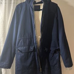 Gap Navy Blue Sherpa Lined Jacket