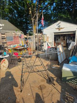 Very large stainless clothes drying rack