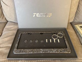2 pk License plate frames/ push start ring