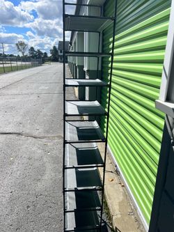 Tall Black Metal Multi-Tier Storage/ shoe Rack
