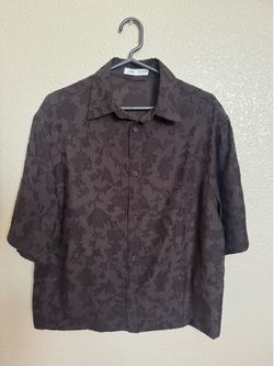 ZARA Textured Button Up Shirt — New Condition