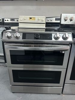 6.3 cu ft. Smart Slide-in Electric Range with Smart Dial, Air Fry, & Flex Duo™ in Stainless Steel