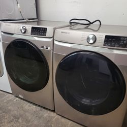 SAMSUNG SET STEAM WASHER AND ELECTRIC DRYER 
