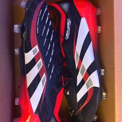 Adidas Predator Elite IN Core Black/White/Red Size 9.5